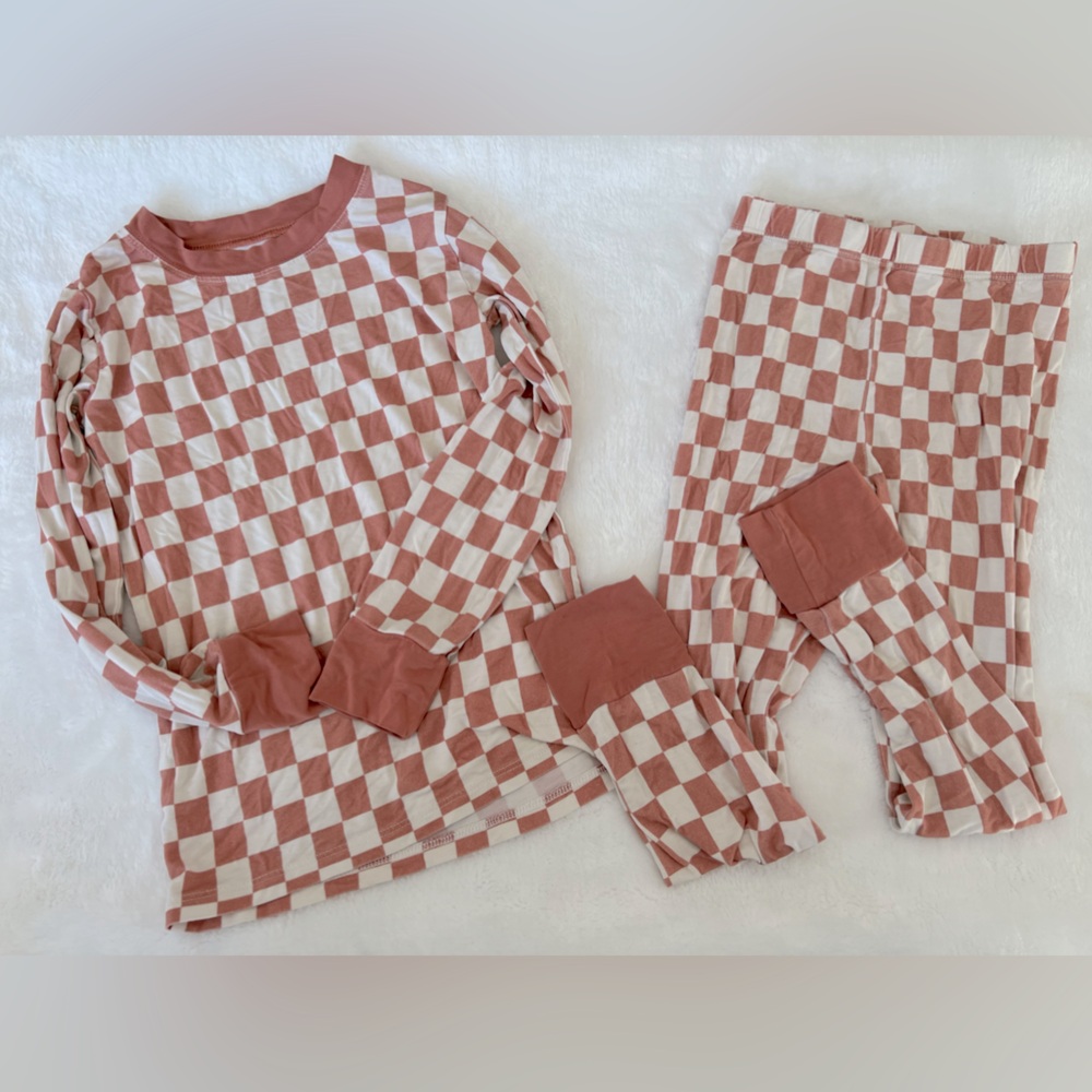 Jammers bamboo checker print checkerboard print pajama set